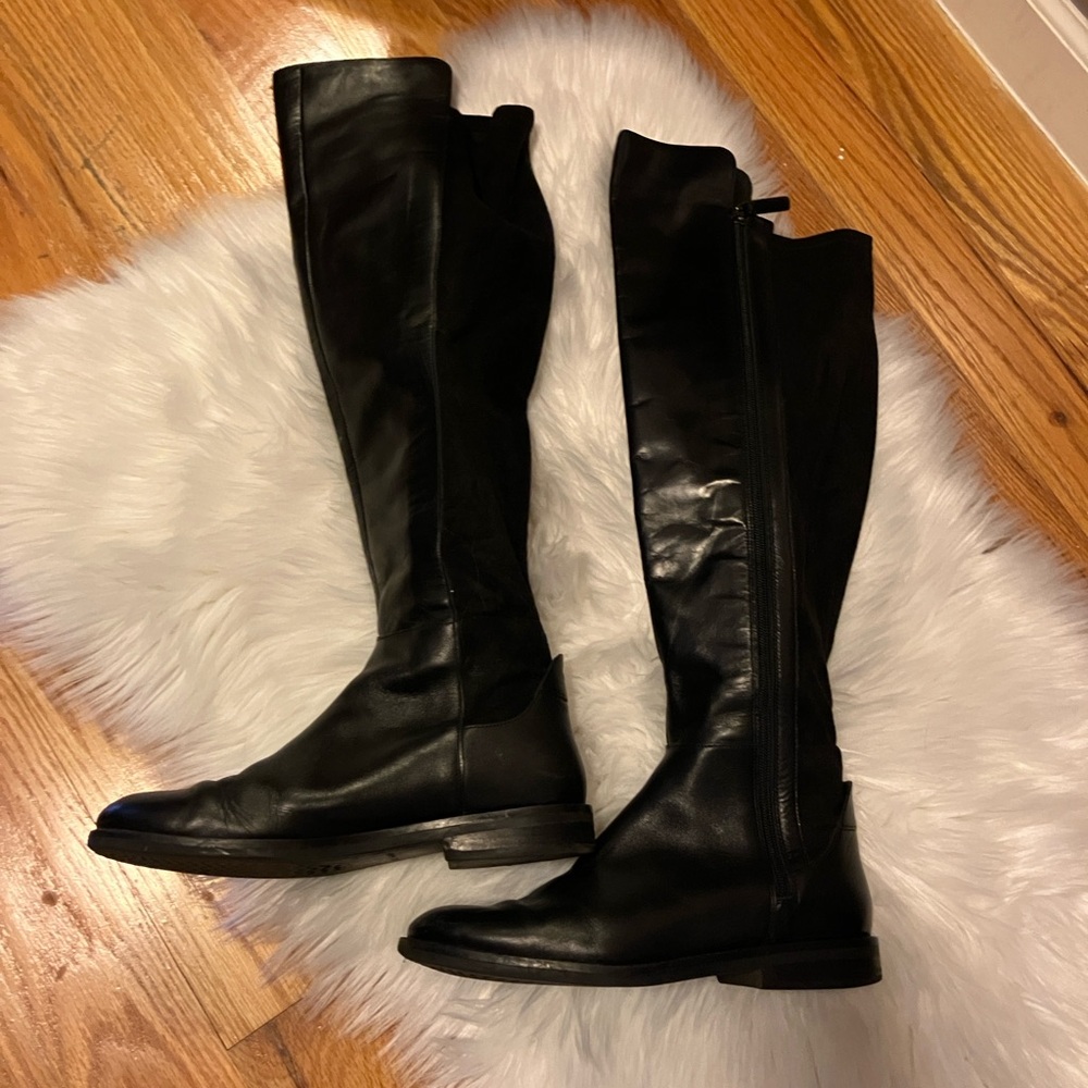 Cole Haan Chase Black Over the Knee Boots